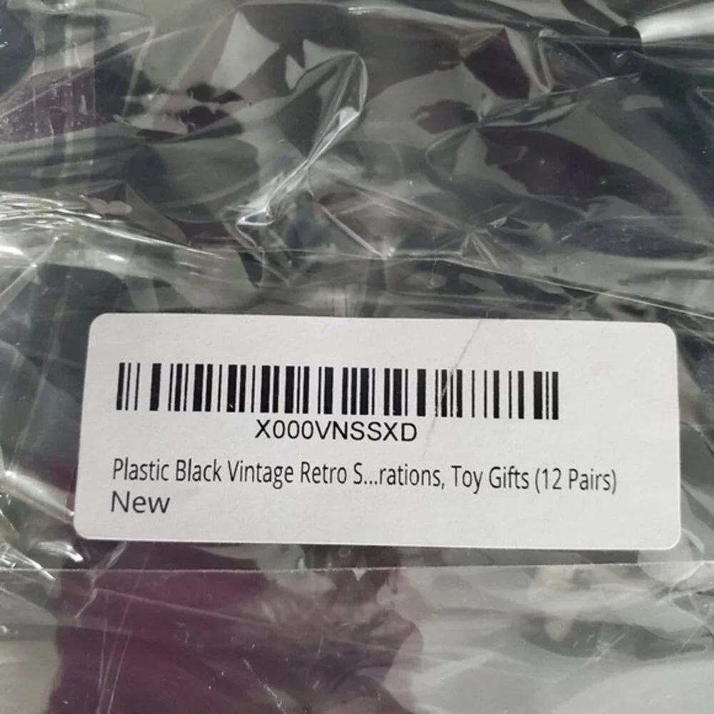 Plastic black toy gift sun glasses set 12 party supply *